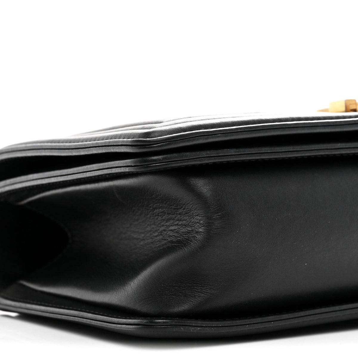 Lambskin Quilted Medium Boy Flap Black