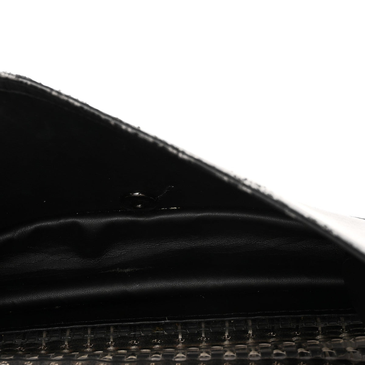 PVC Thread Woven Medium Boy Flap Black