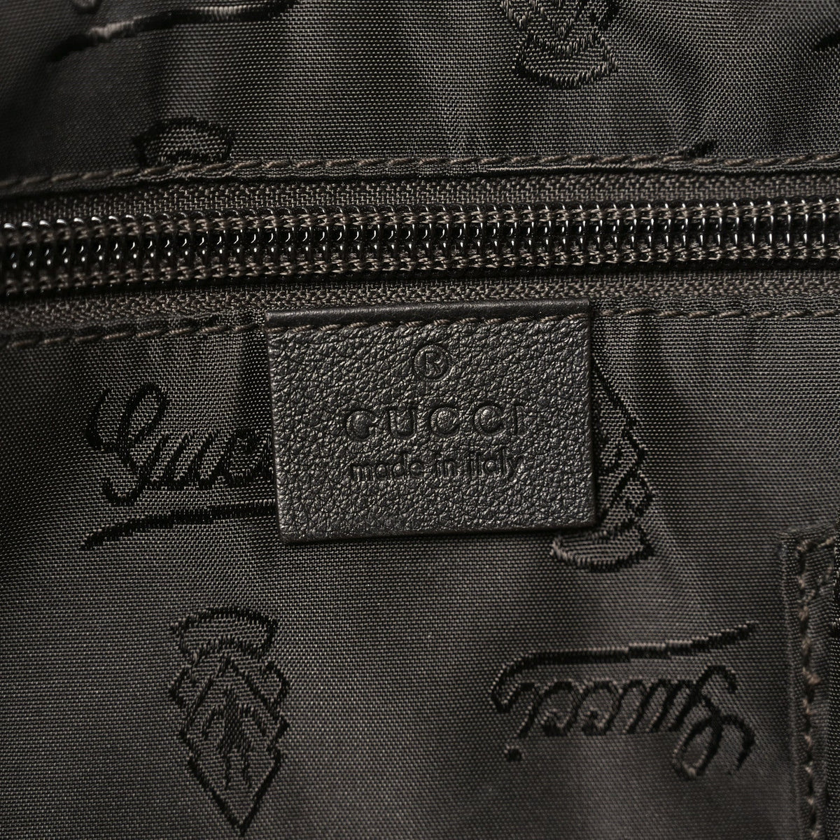 Guccissima Medium Flat Messenger Bag Black