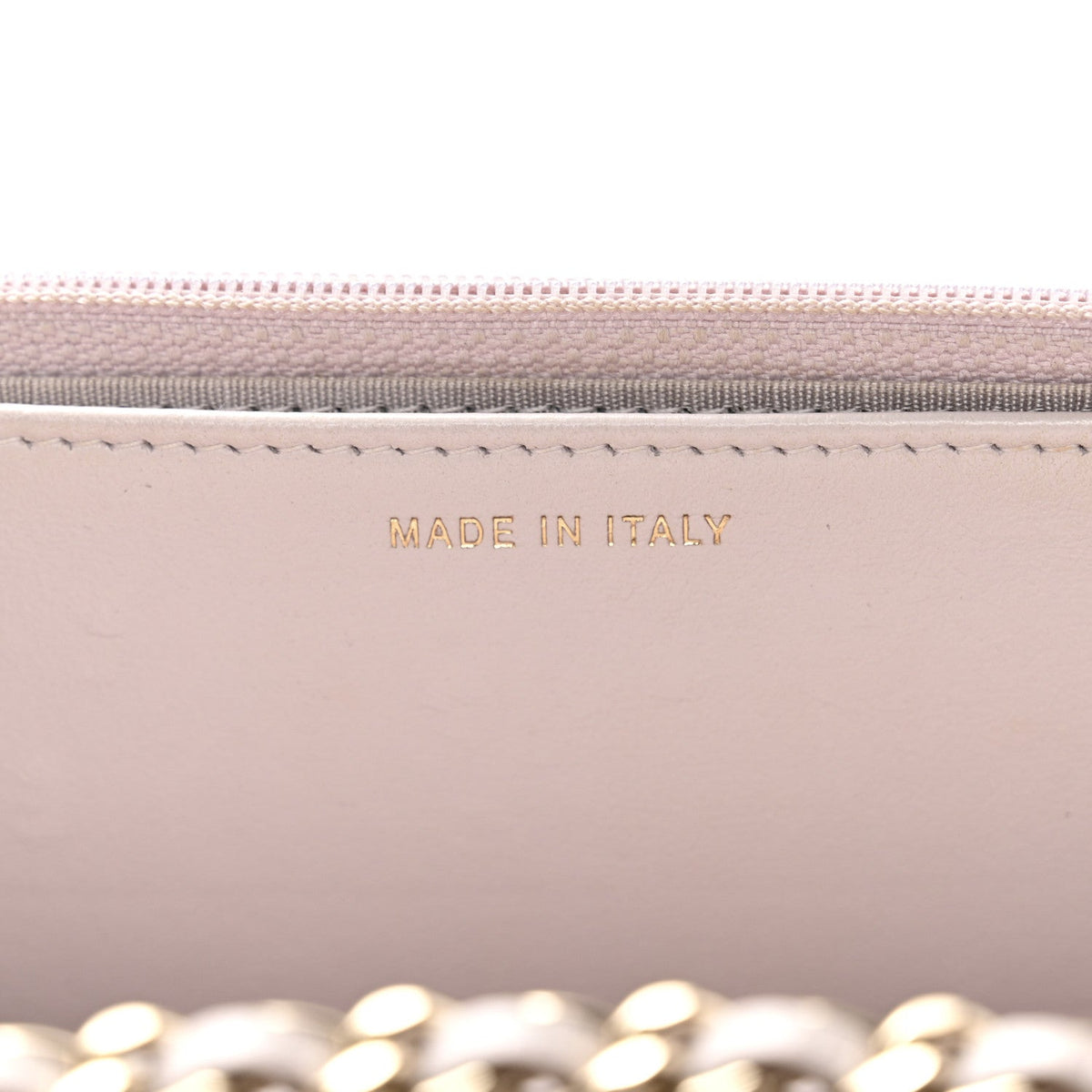 Lambskin Quilted Trendy CC Wallet On Chain WOC Lilac