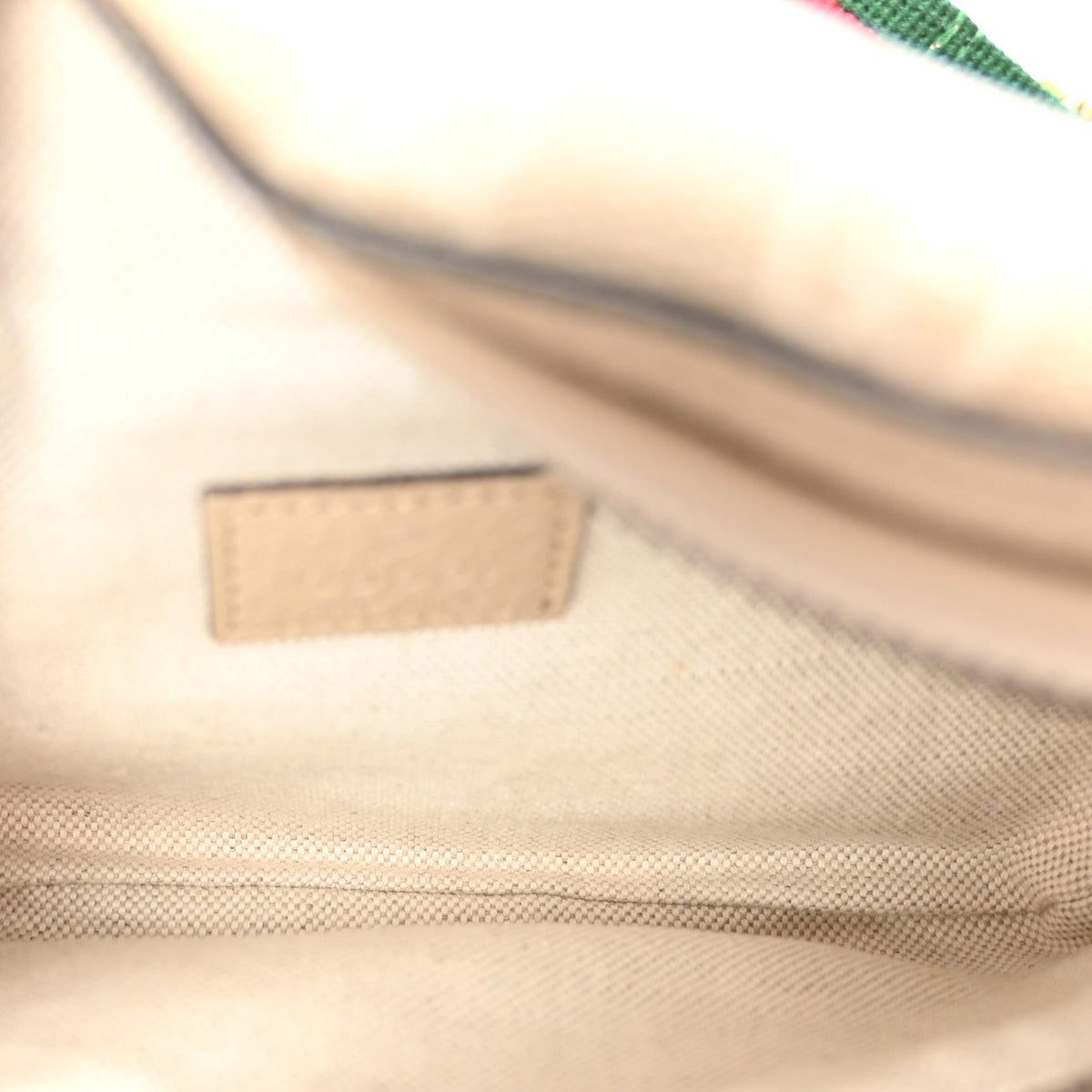 GG Supreme Monogram Textured Calfskin Web Retro Interlocking G Belt Bag Beige Mystic White Oatmeal