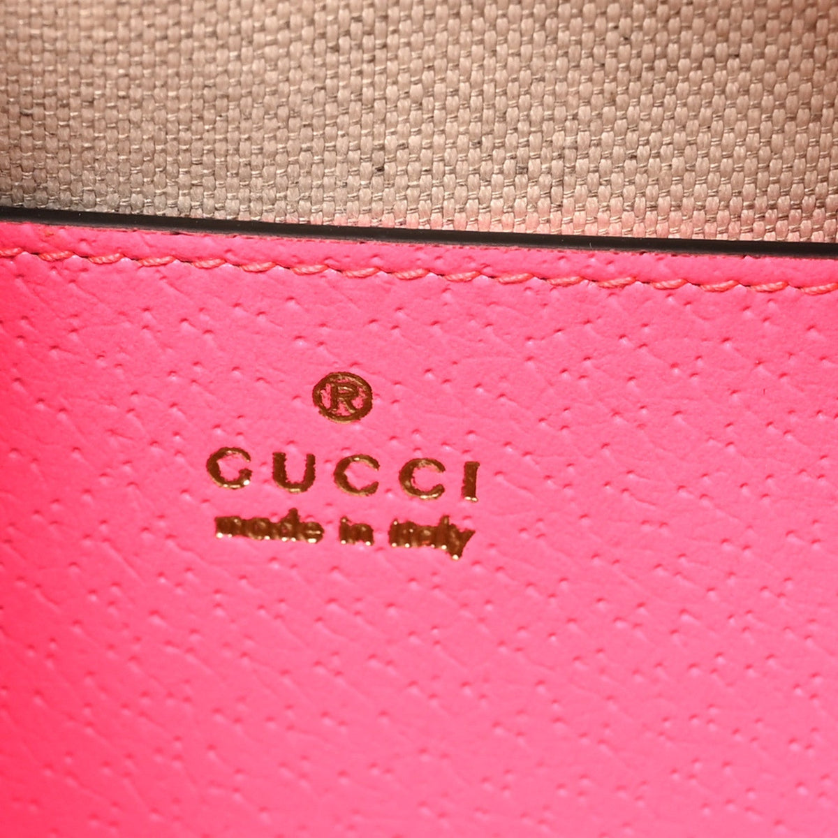 GG Supreme Monogram Textured Dollar Calfskin Web Ophidia Small Crossbody Bag Beige Ebony Fuchsia