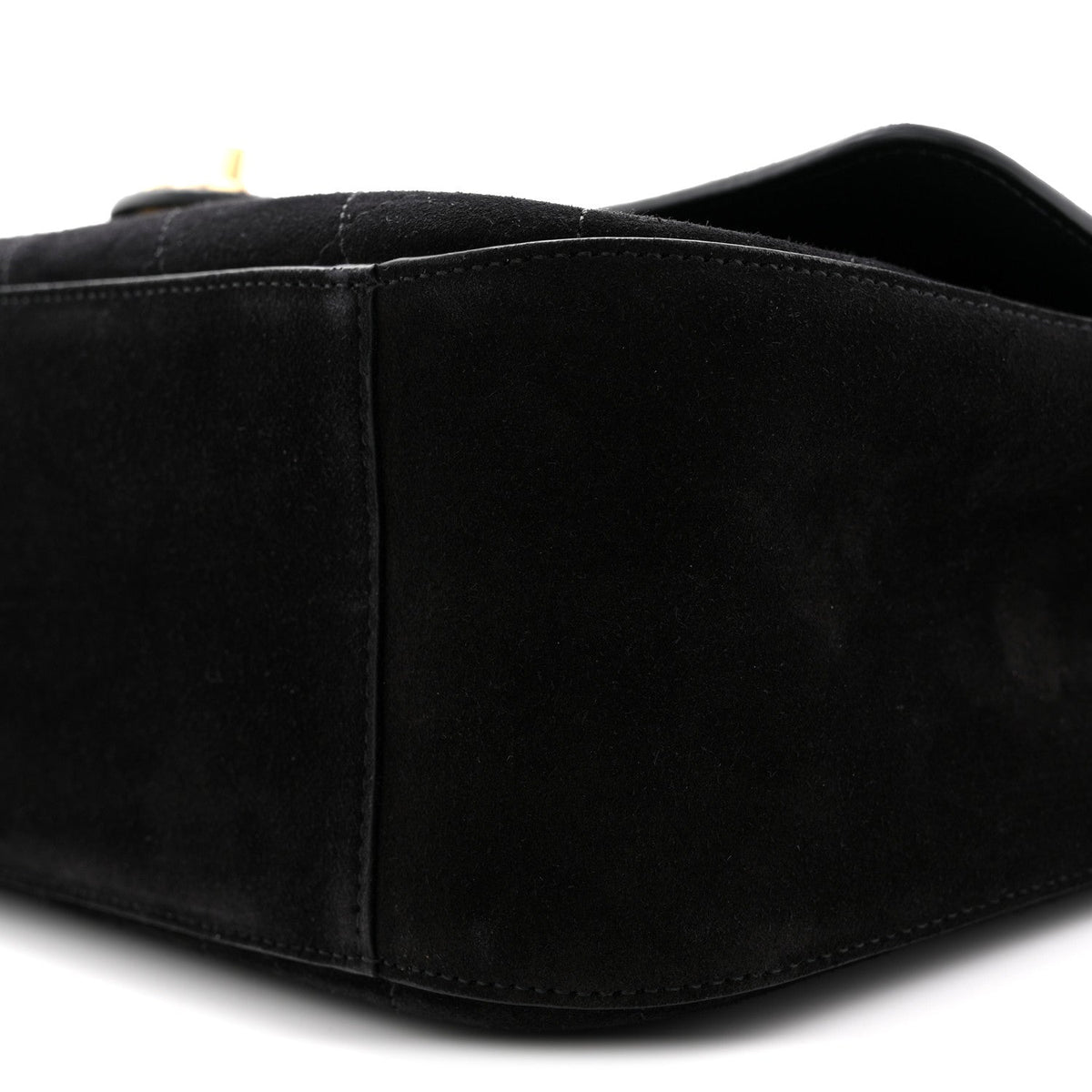 Suede Calfskin Small Souplissimo Maxi Flap Black