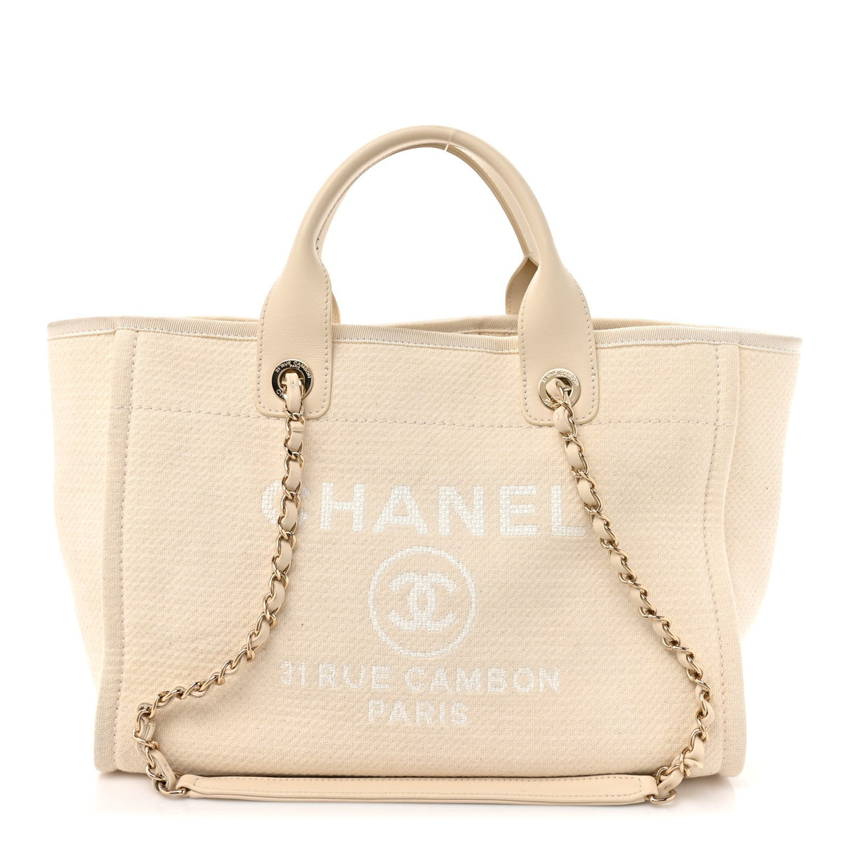Mixed Fibers Small Deauville Tote White