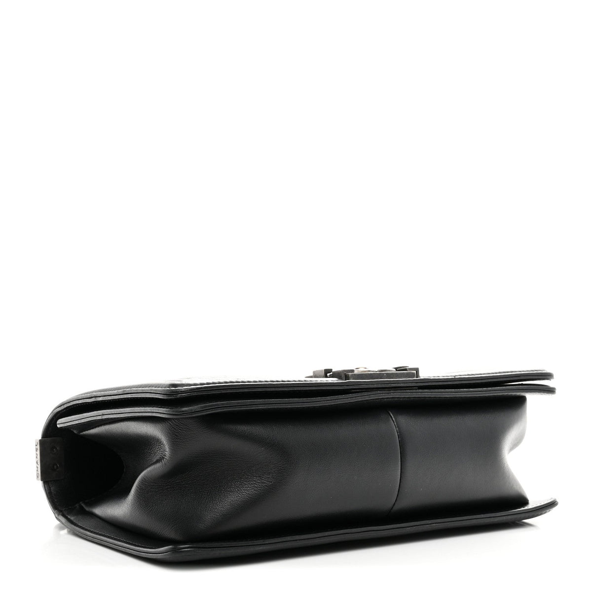 Calfskin Quilted Medium Boy Flap Black