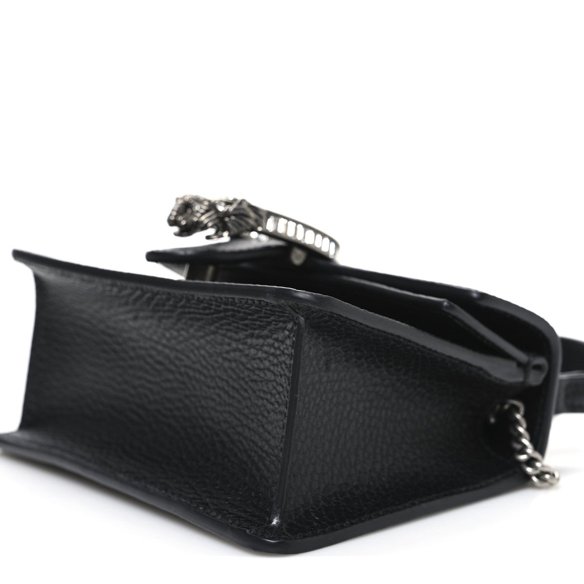 Dollar Calfskin Crystal Mini Dionysus Top Handle Bag Black Crystal