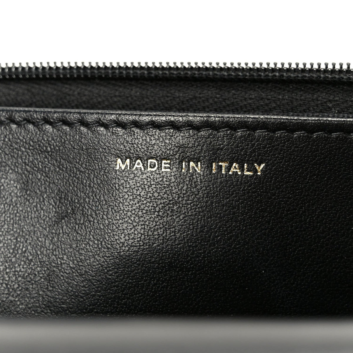 Shiny Lambskin Quilted CC Pearl Wallet on Chain WOC Black