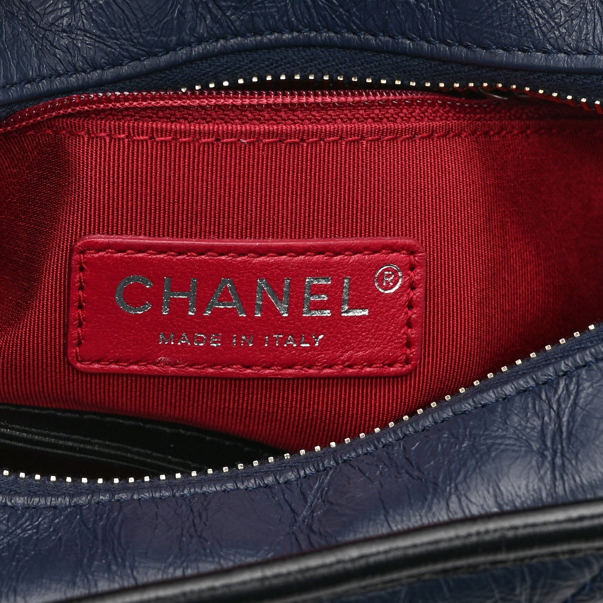 Aged Calfskin Quilted Small Gabrielle Hobo Navy Black