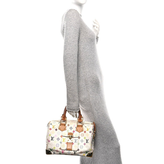 Monogram Multicolor Speedy 30 White