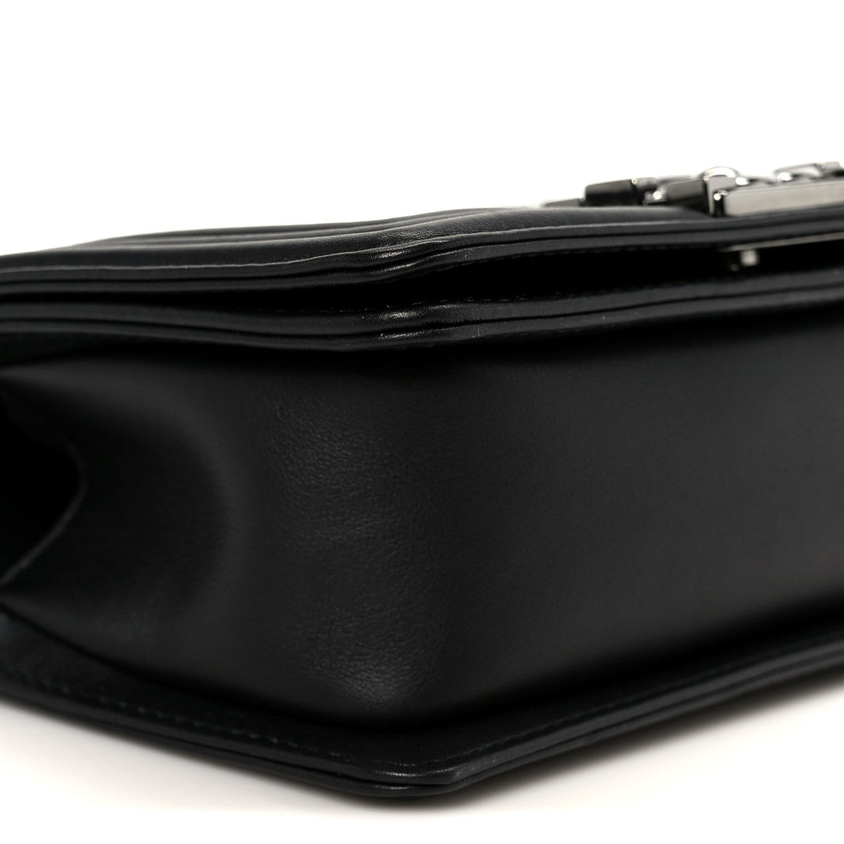 Calfskin Strass Crystal Small Boy Flap Black