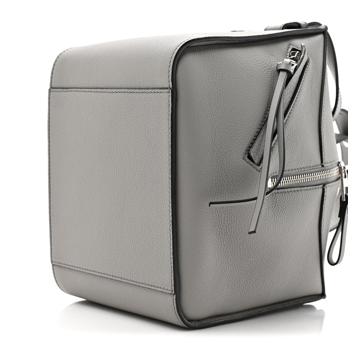 Grained Calfskin Mini Hammock Shoulder Bag Pearl Grey