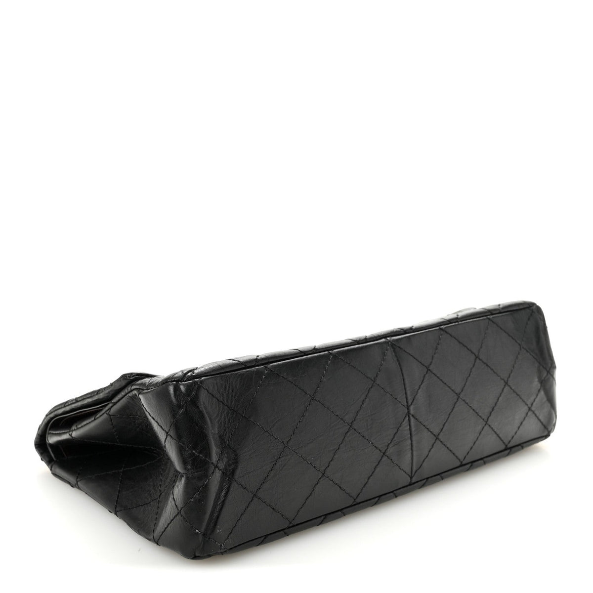 Aged Calfskin Quilted 2.55 Reissue 227 Flap Black