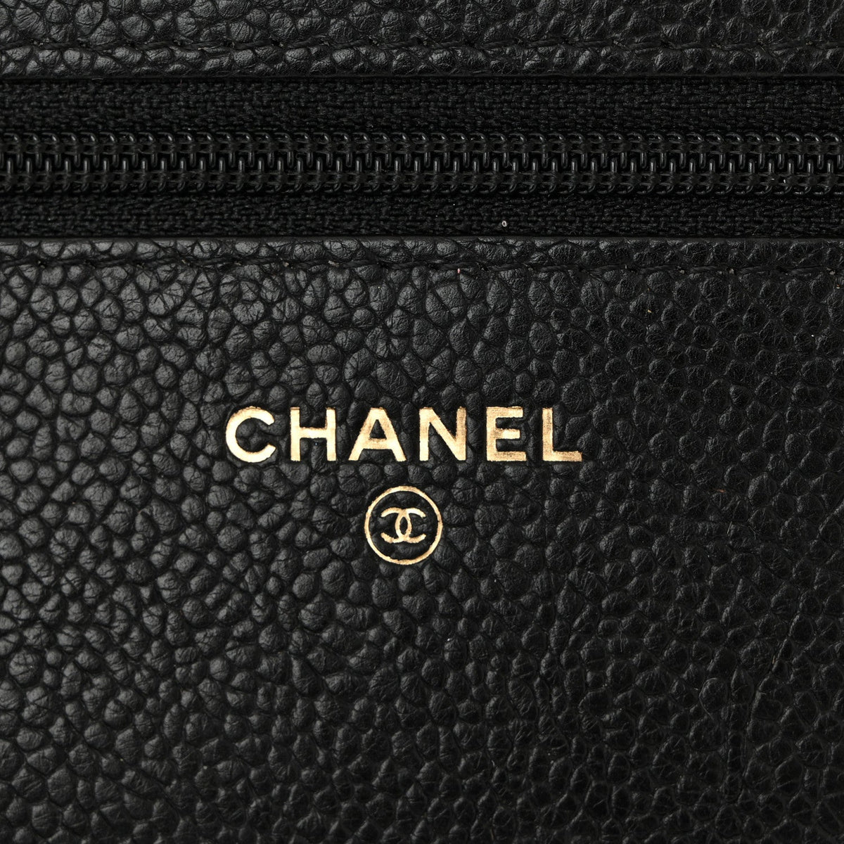 Caviar Quilted Boy Wallet On Chain WOC Black