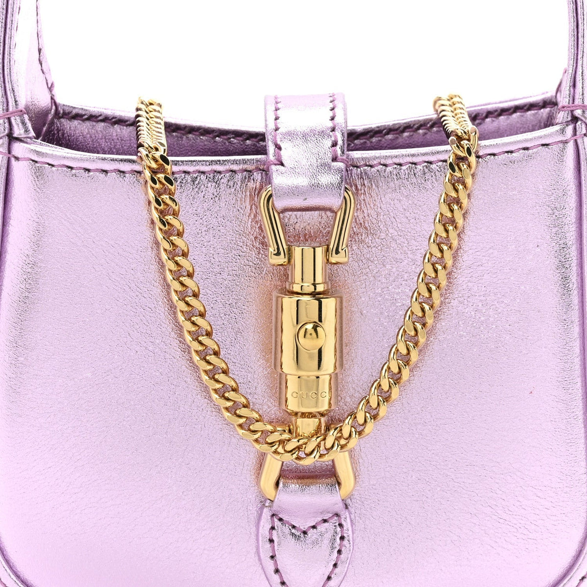 Laminated Nappa Nano Jackie 1961 Hobo Metallic Rosa