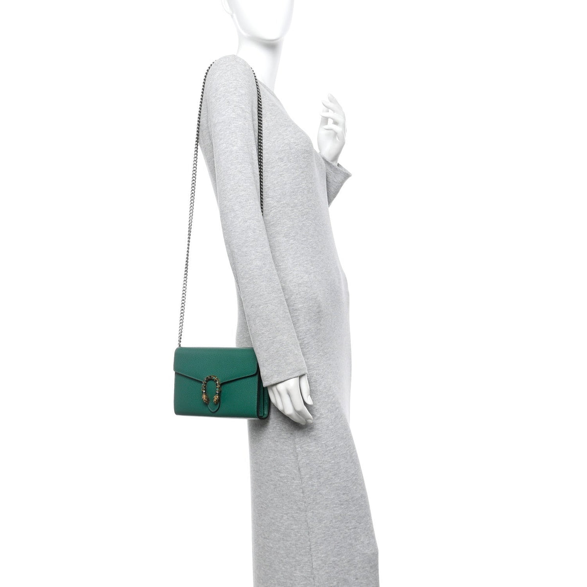 Calfskin Mini Dionysus Chain Wallet Emerald