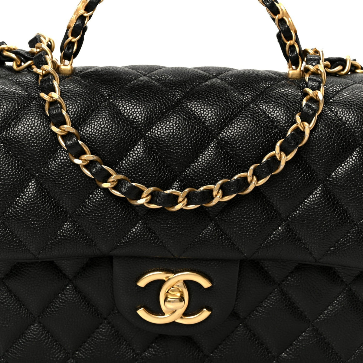 Caviar Quilted Small Handy CC Flap Black
