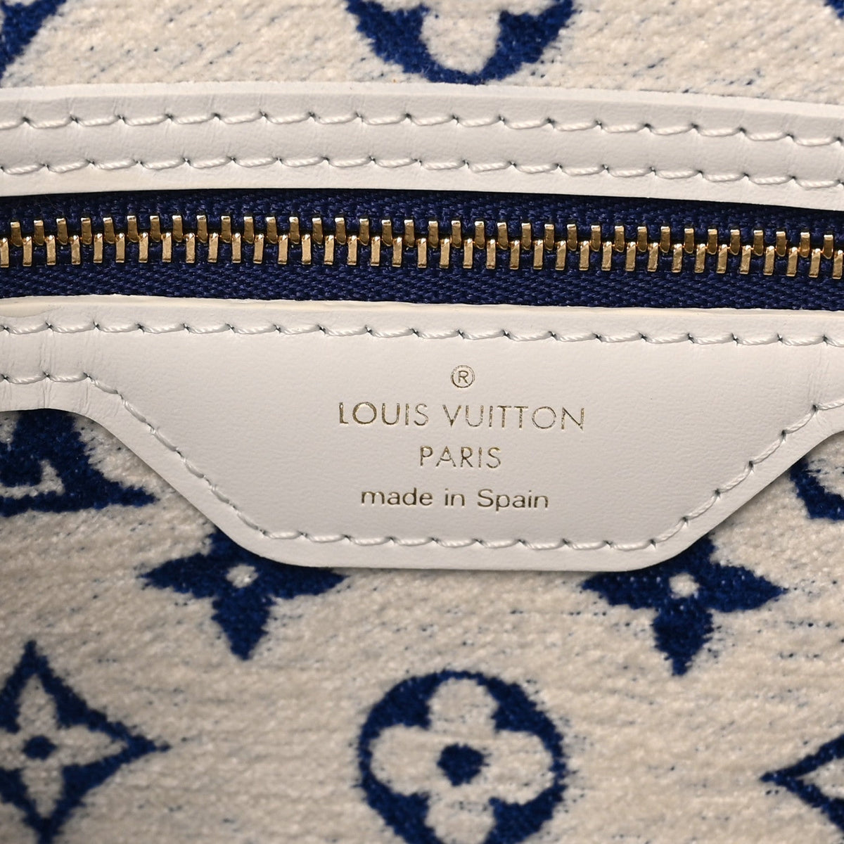 Jacquard Velvet Monogram LV Match Neverfull MM Bleu