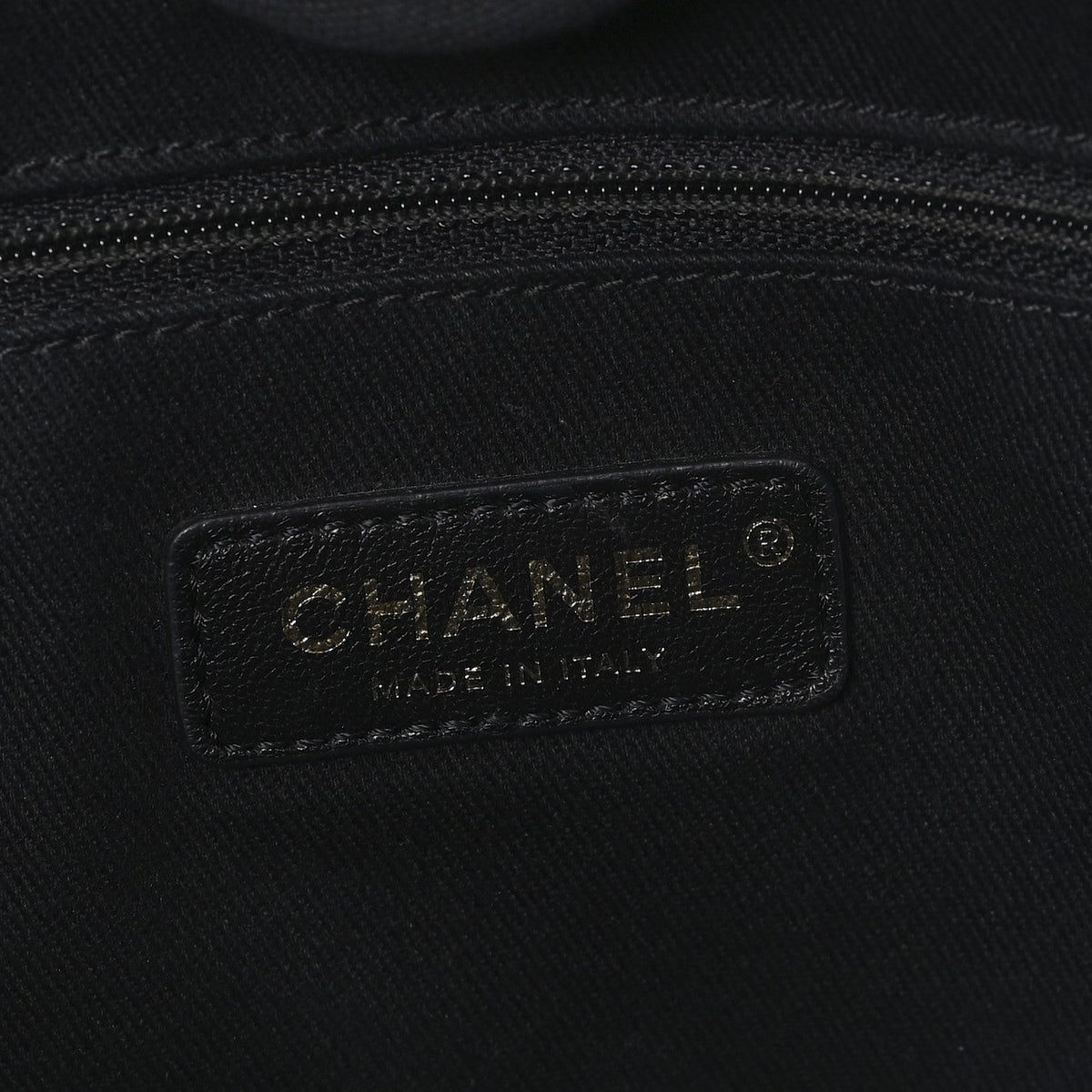 Mixed Fibers Calfskin Small Deauville Tote Black