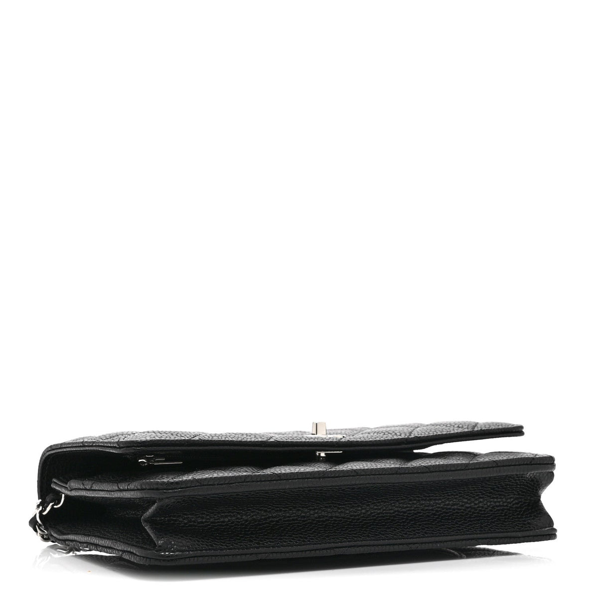 Caviar Quilted CC Turnlock Wallet On Chain WOC Black