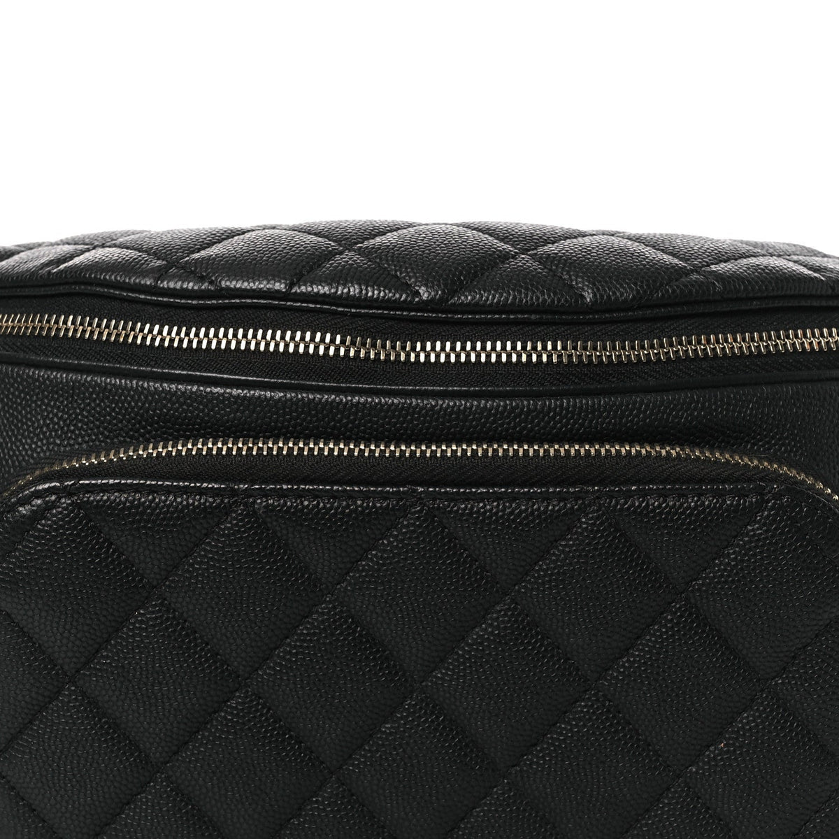 Caviar Quilted Business Affinity Waist Belt Bag Black