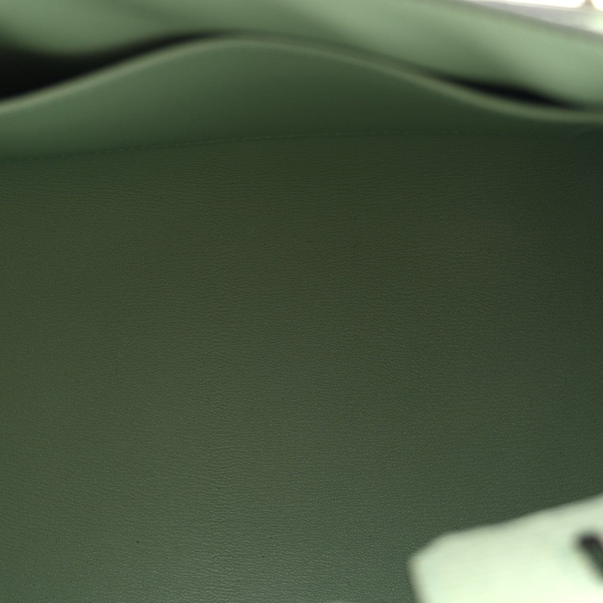 Matte Alligator Birkin Sellier 25 Vert D'eau