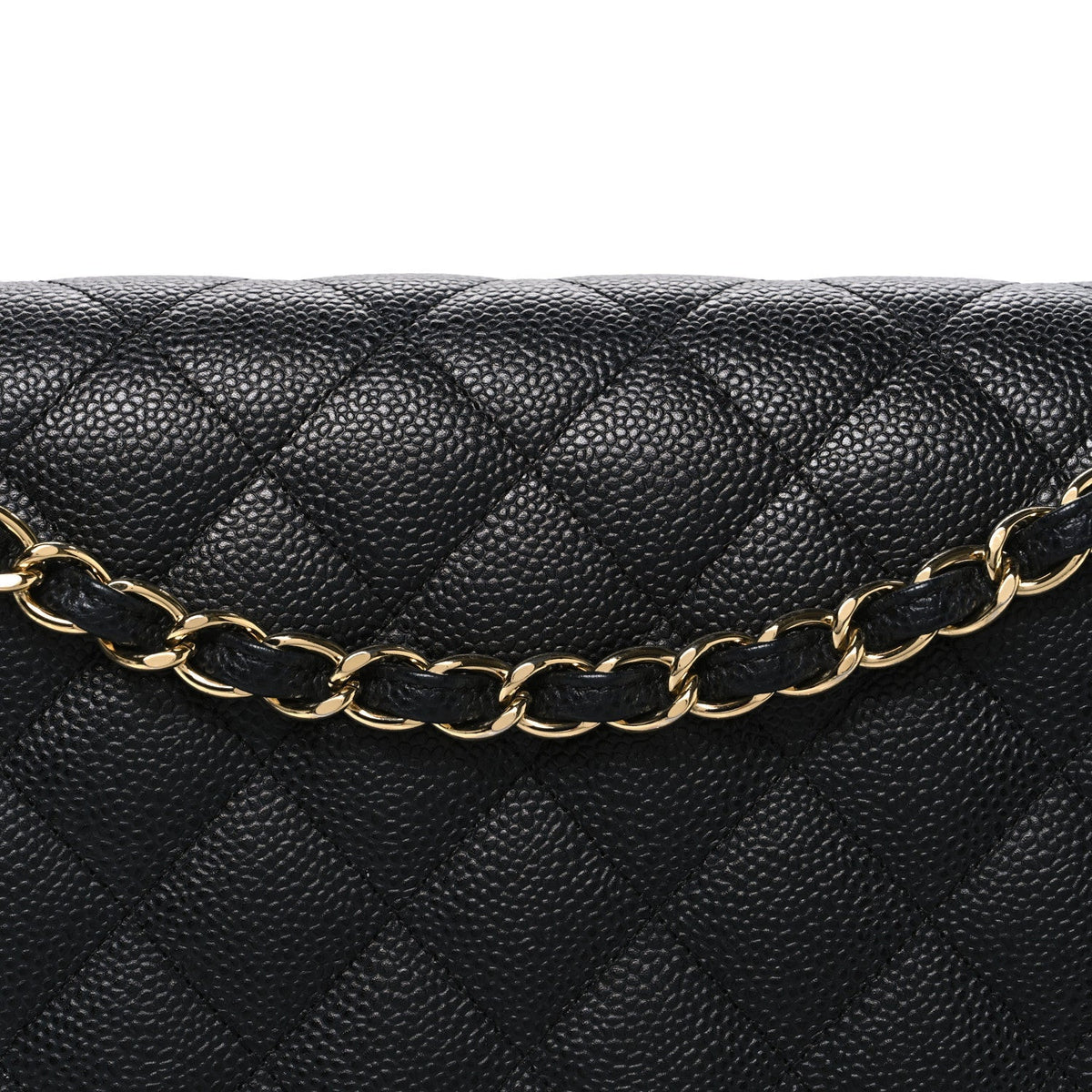 Caviar Quilted Maxi Double Flap Black