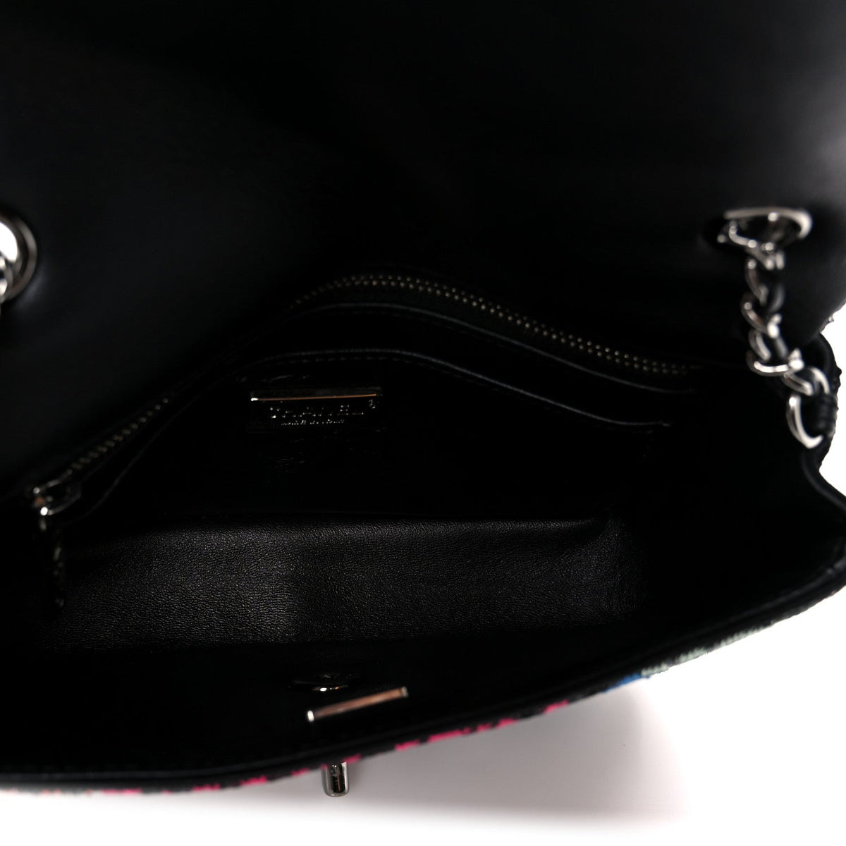 Sequin Logo Small Flap Ruthenium Multicolor