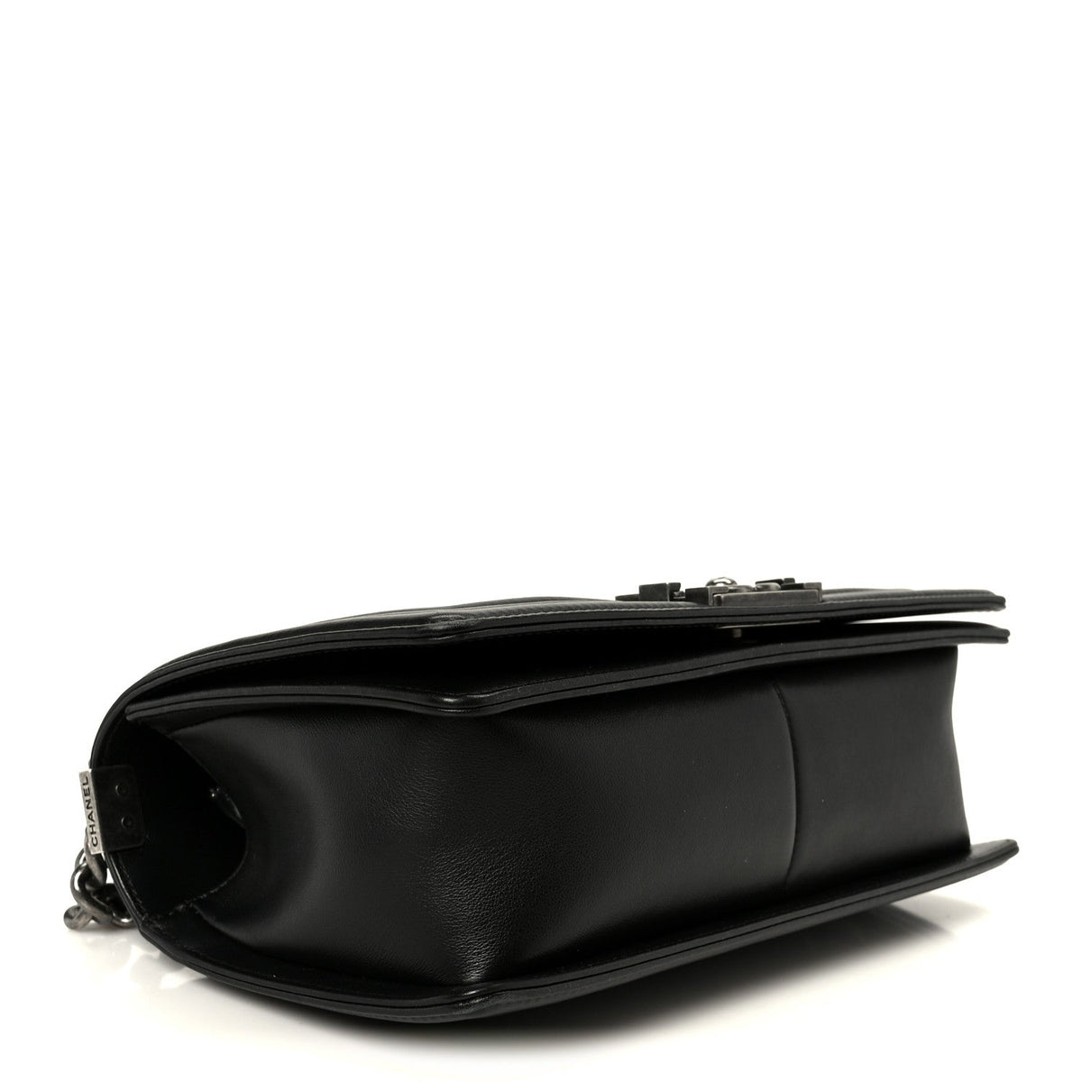 Calfskin Quilted Medium Boy Flap Black