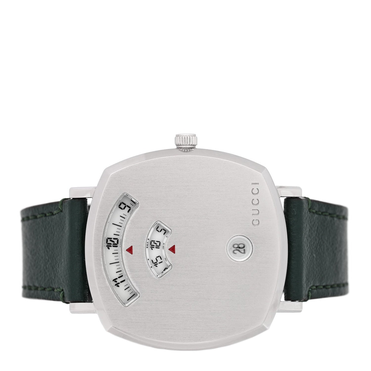 Stainless Steel Calfskin 35mm Grip Quartz Watch Green