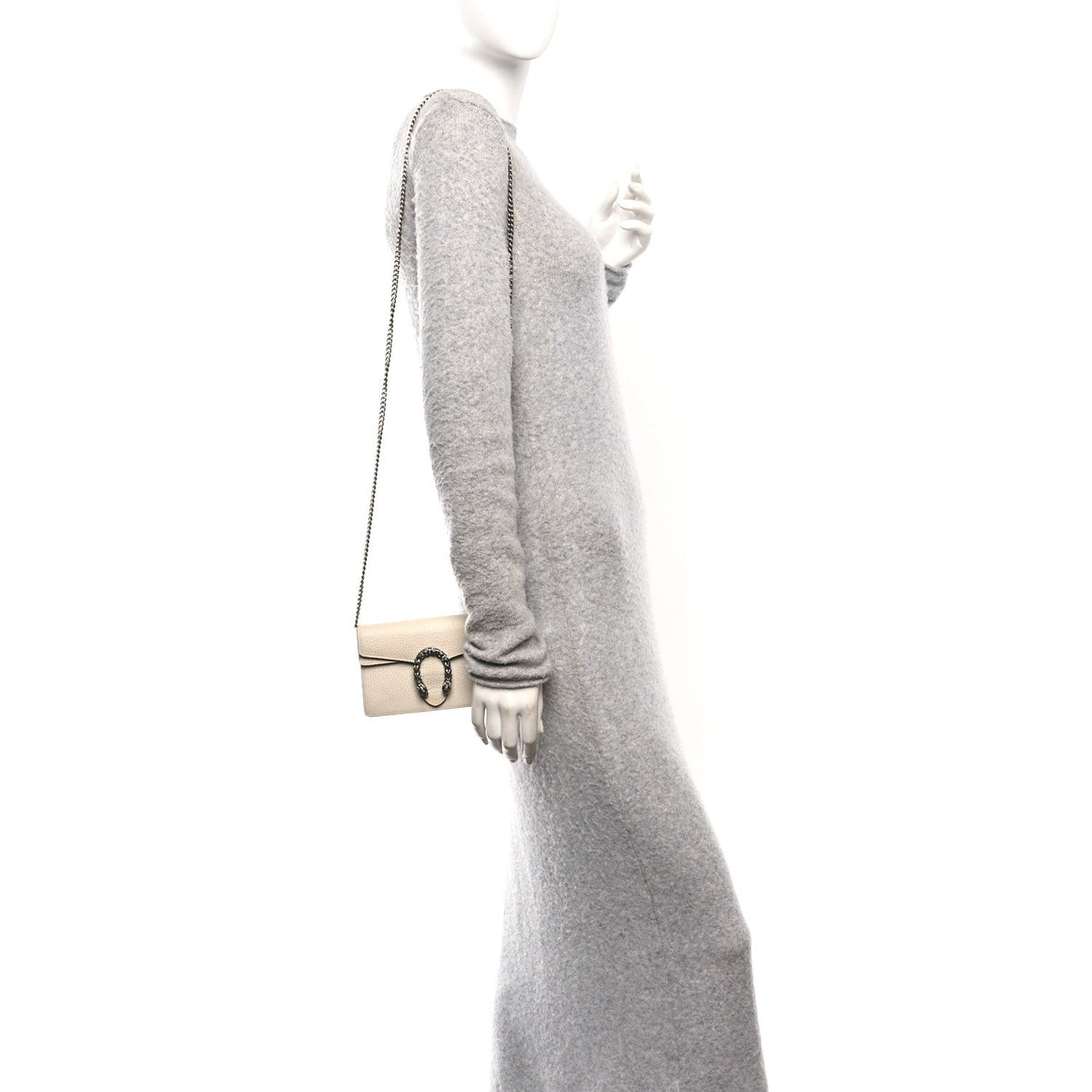 Dollar Calfskin Crystal Super Mini Dionysus Shoulder Bag Mystic White Black Diamond