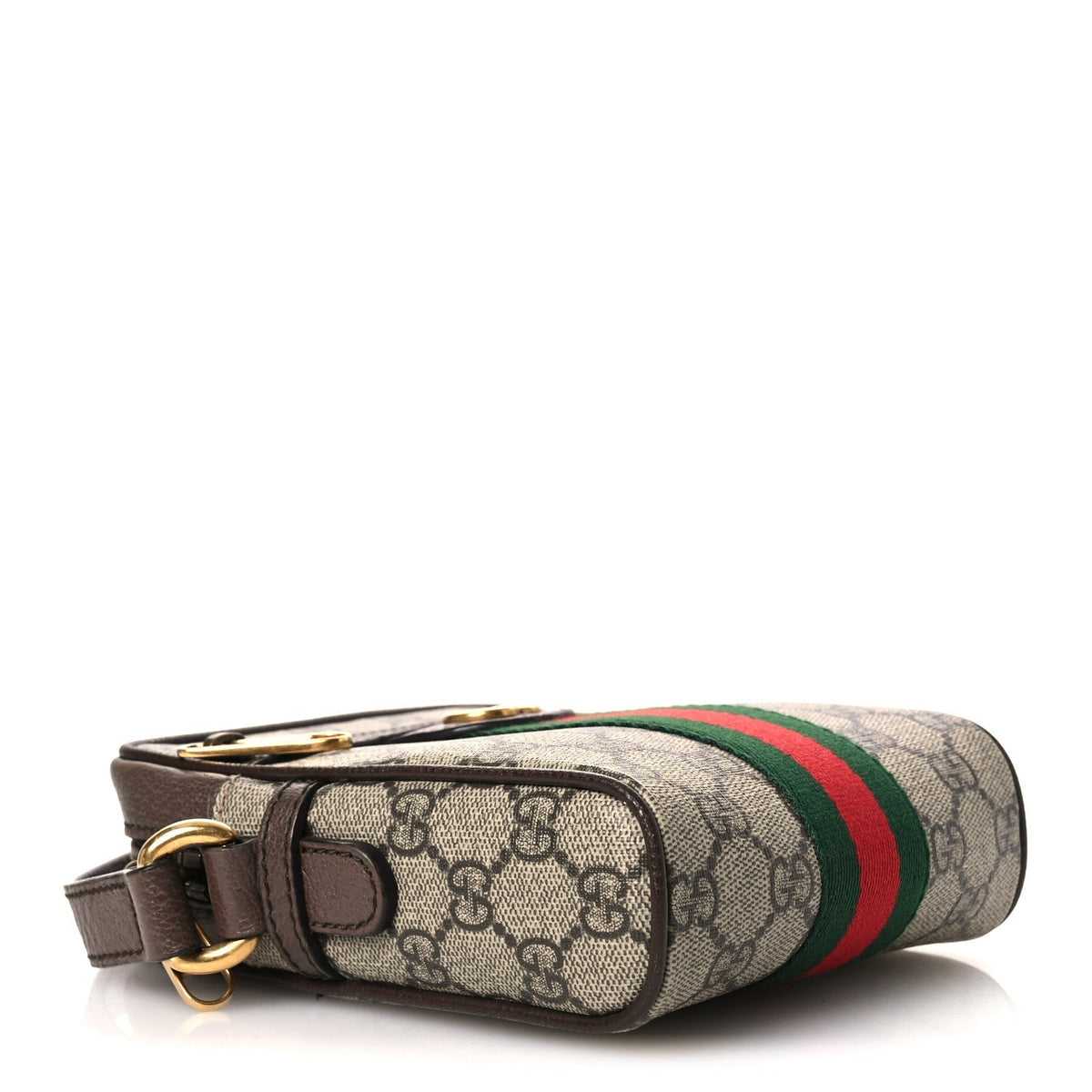 GG Supreme Monogram Web Mini Ophidia Messenger Brown