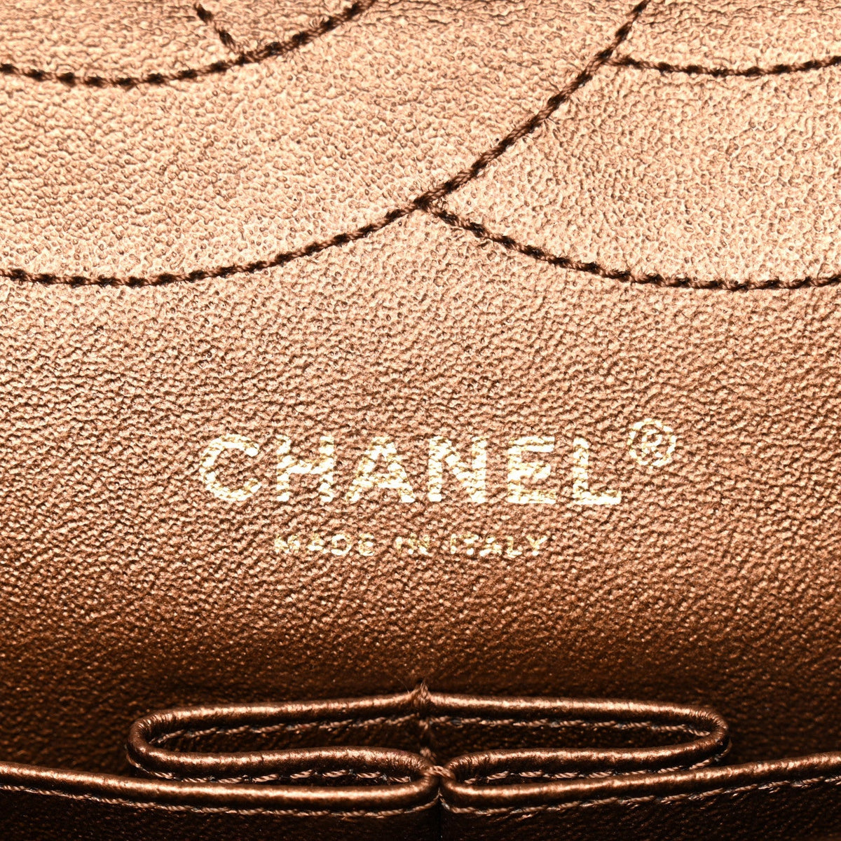 Metallic Aged Calfskin Quilted 2.55 Reissue 226 Flap Bronze
