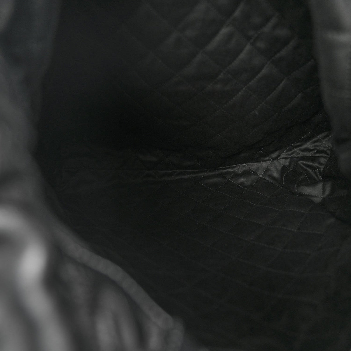 Shiny Calfskin Quilted Chanel 22 Backpack So Black