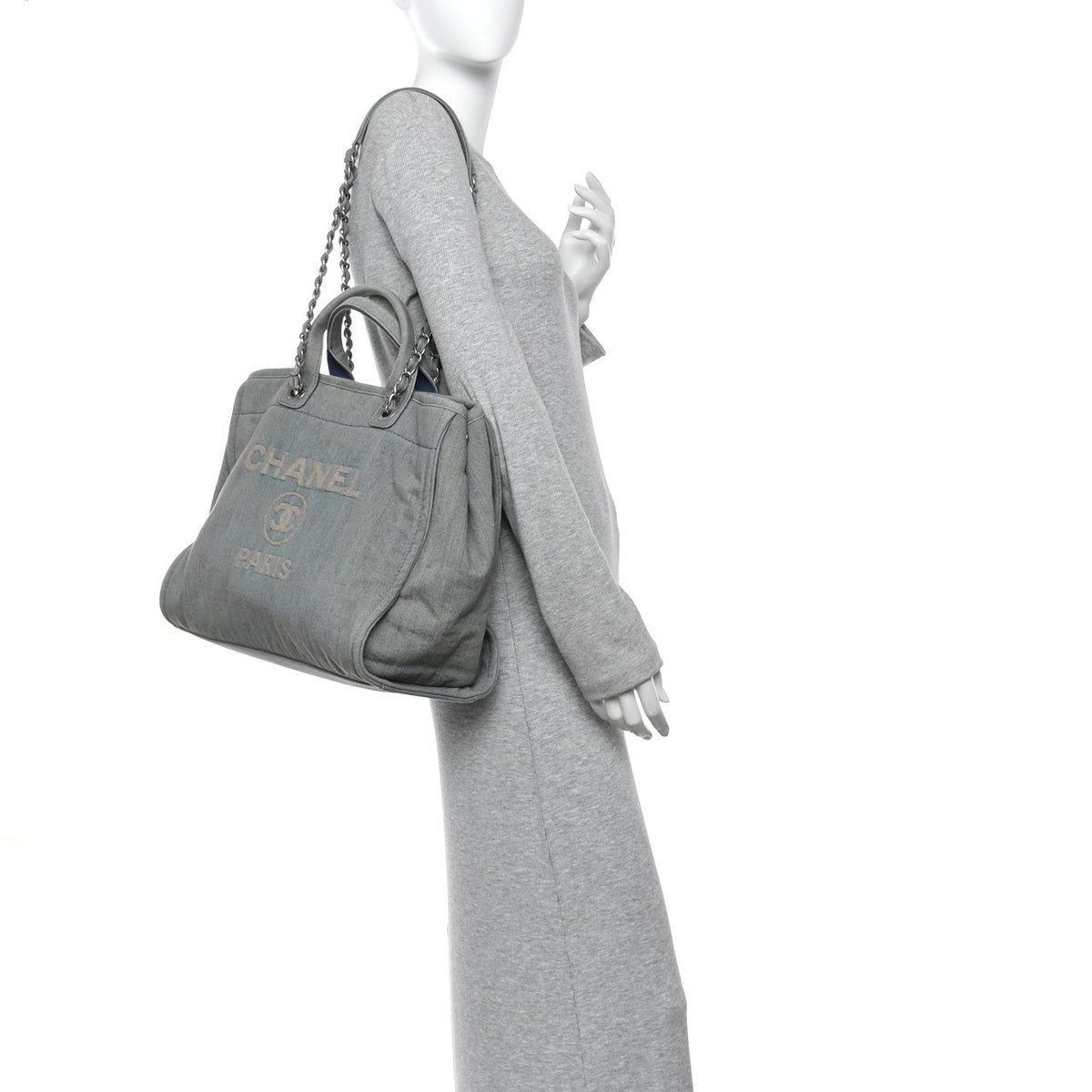 Denim Medium Deauville Tote Light Blue