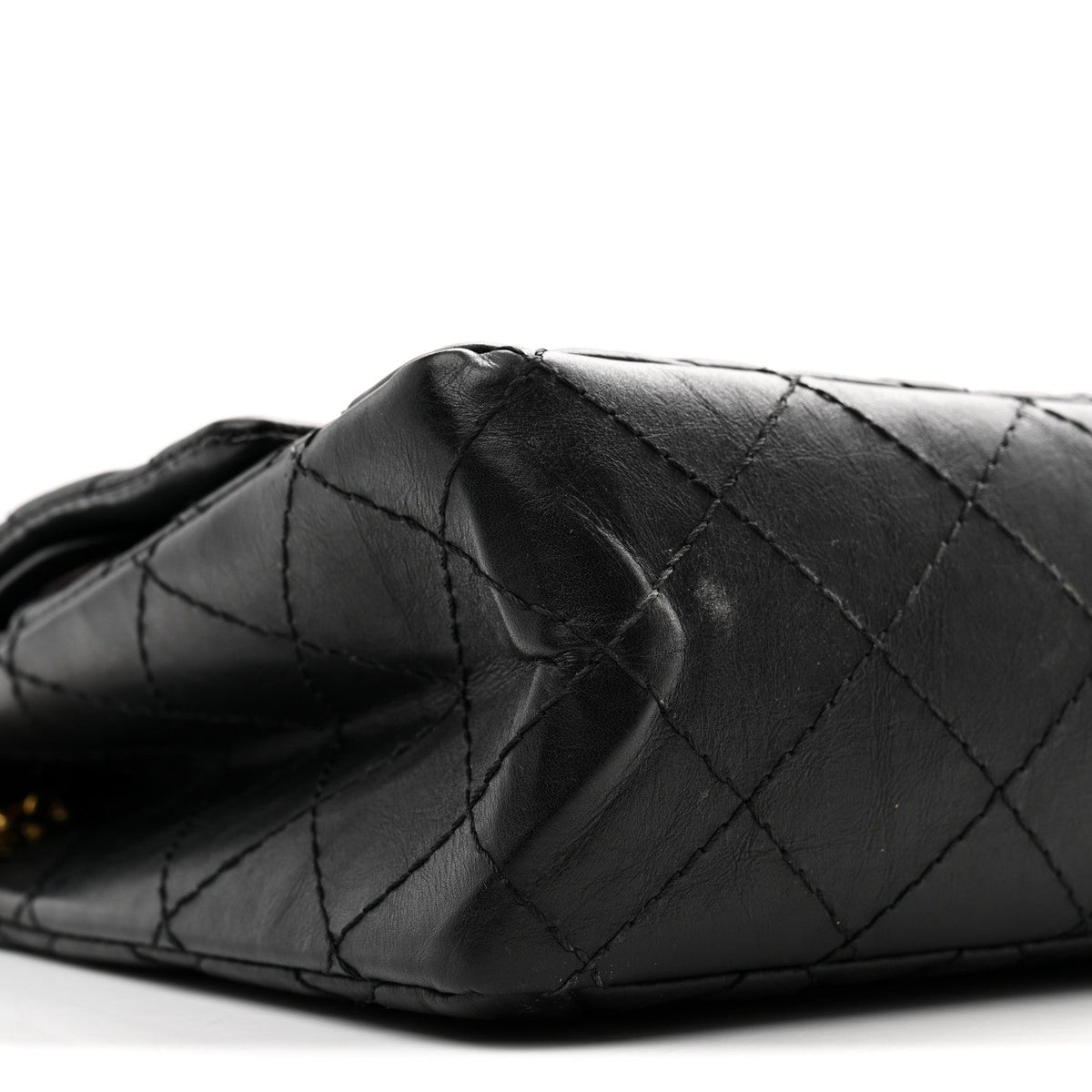 Aged Calfskin Quilted 2.55 Reissue 226 Flap Black
