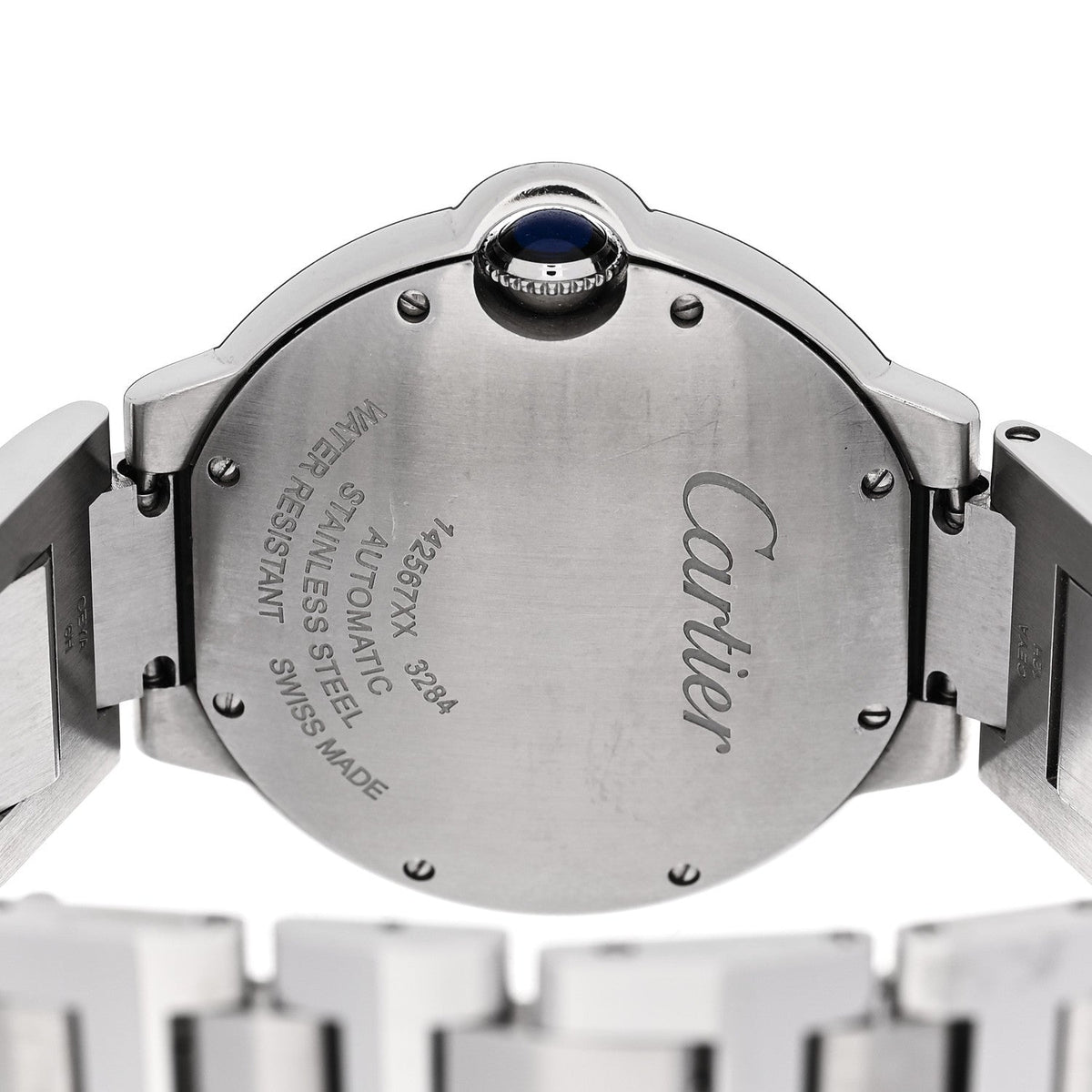 Stainless Steel Diamond Bezel 36mm Ballon Bleu De Cartier Automatic Watch
