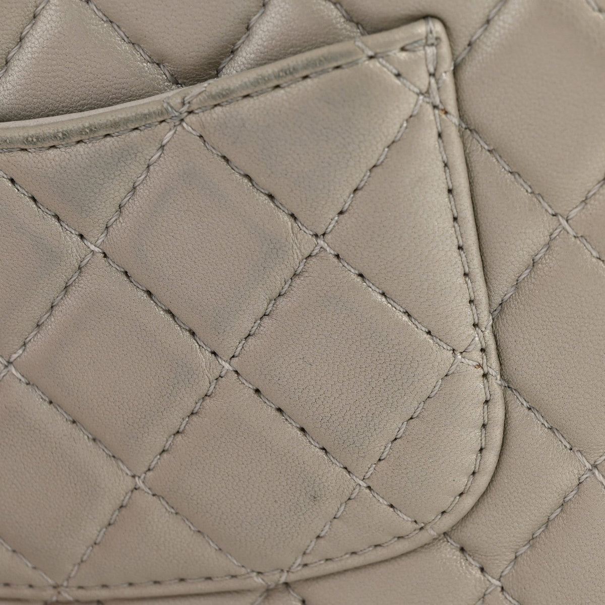 Metallic Goatskin Quilted 2.55 Reissue Mini Flap Silver