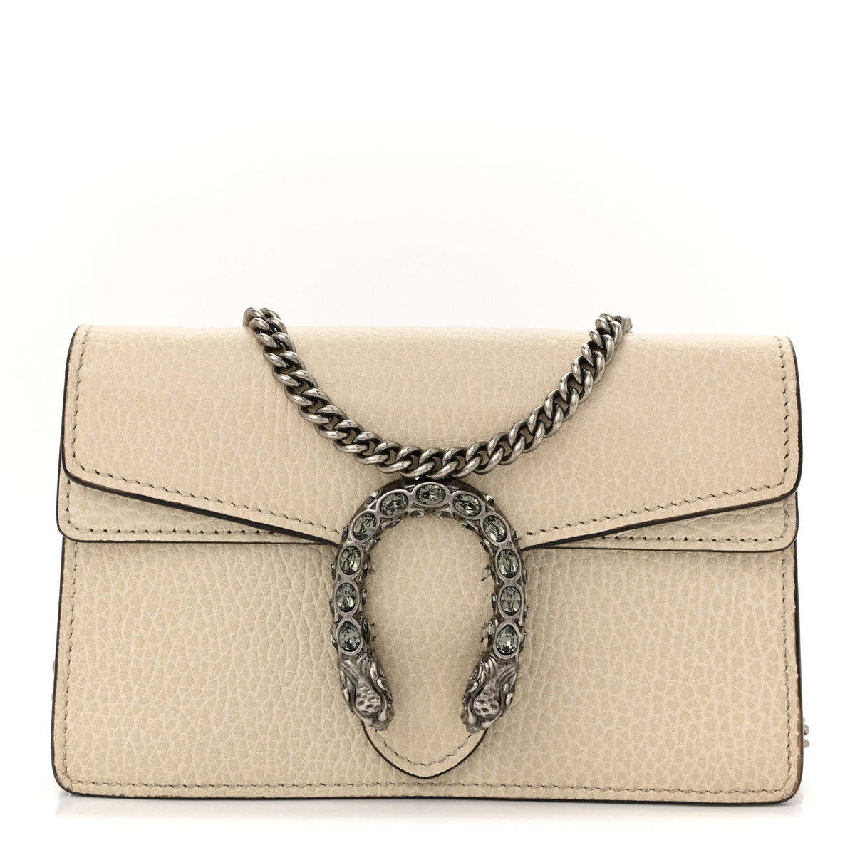 Dollar Calfskin Crystal Super Mini Dionysus Shoulder Bag Mystic White Black Diamond