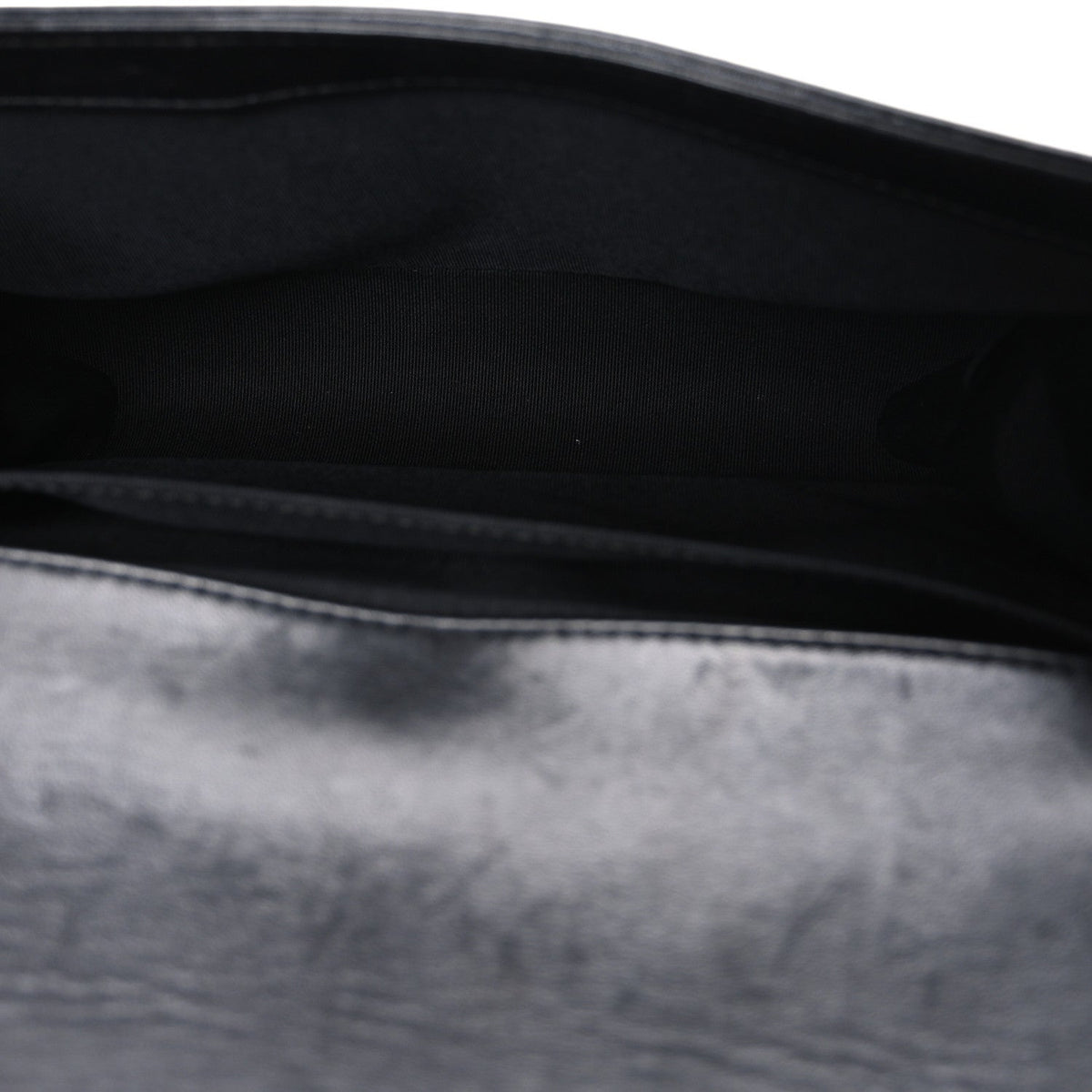 Calfskin Chevron Quilted Medium Boy Flap Black