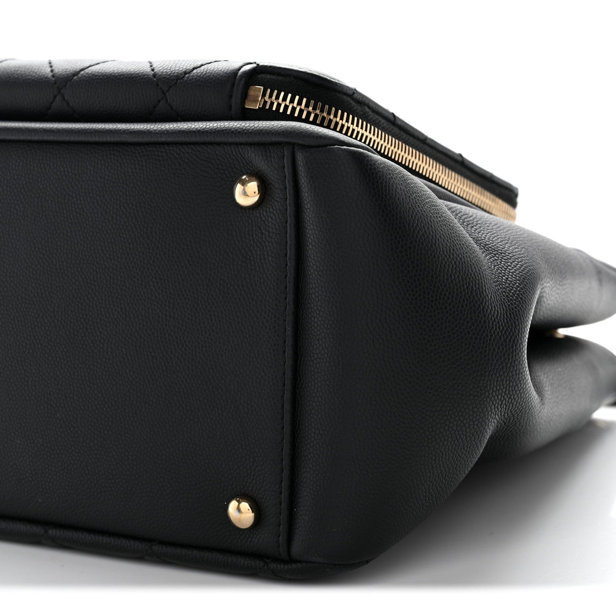 Caviar Quilted Small Business Affinity Shopping Bag Black