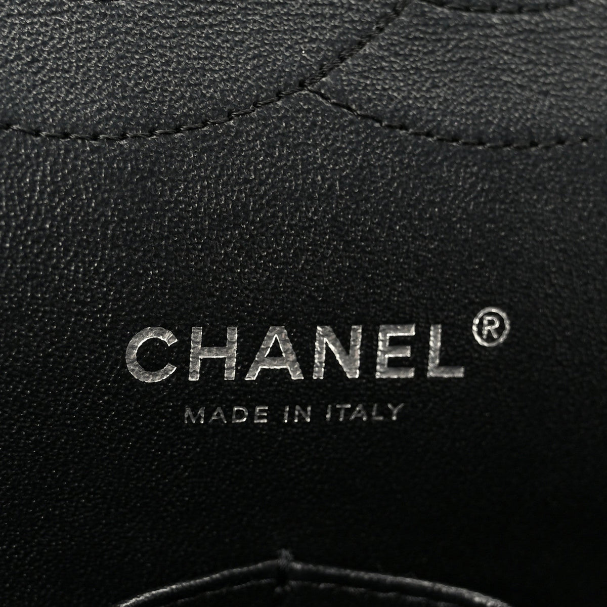 Iridescent Caviar Quilted Jumbo Double Flap Black