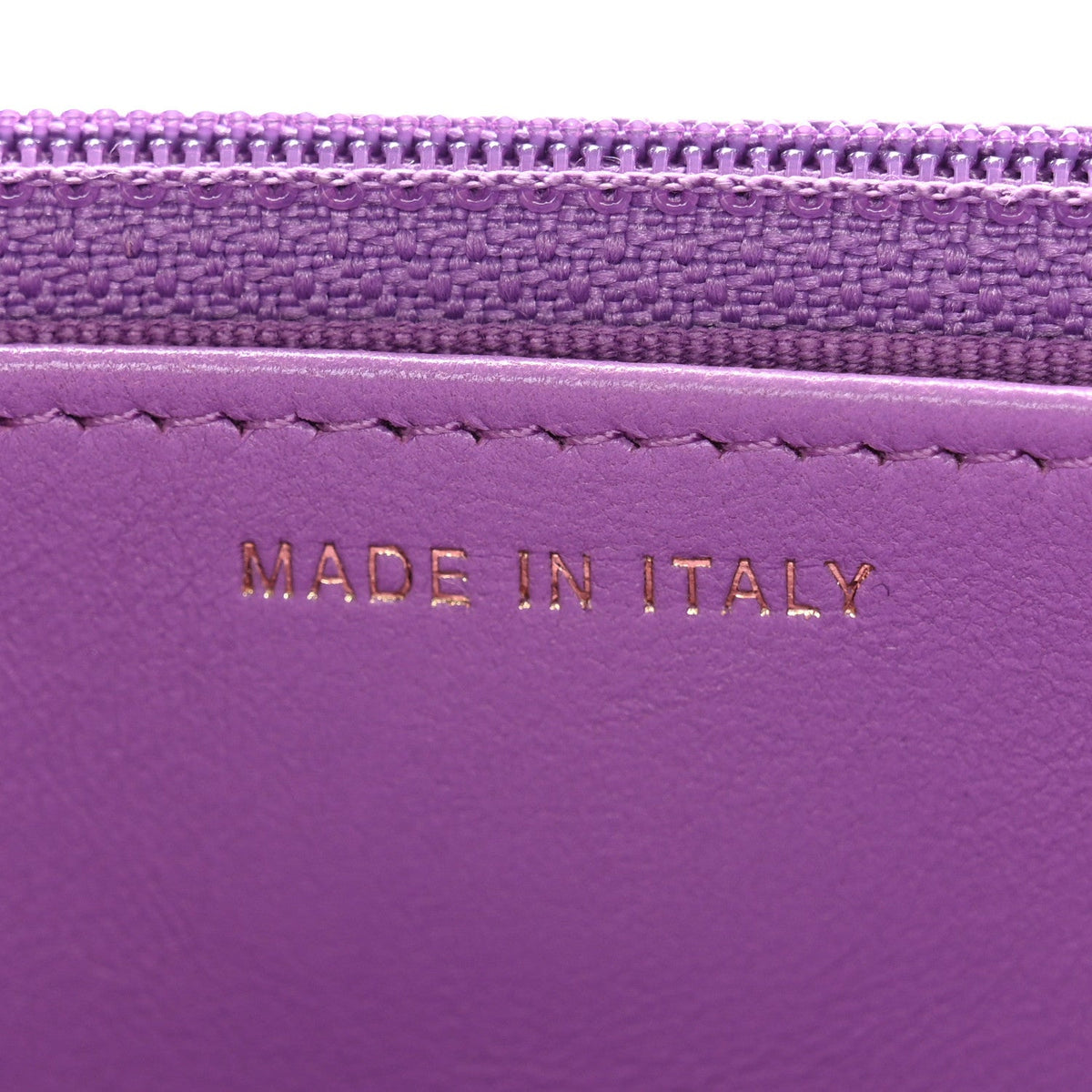 Lambskin Quilted Pick Me Up Wallet On Chain WOC Purple