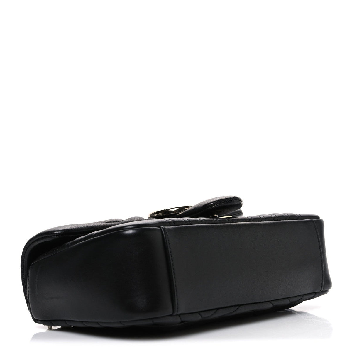 Lambskin Matelasse Medium GG Marmont Shoulder Bag Black