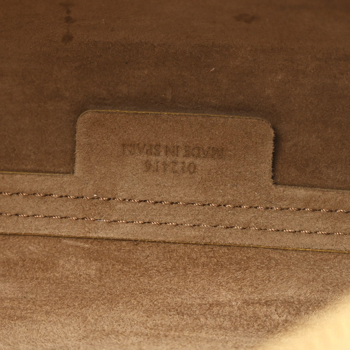 Shiny Calfskin Puzzle Fold Pouch Warm Desert