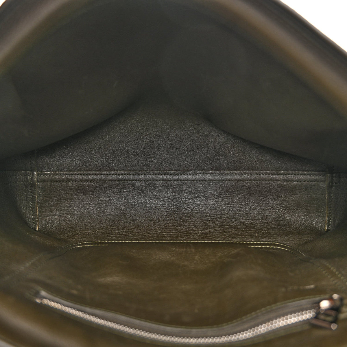 Suede Flamenco Satchel Bottle Green