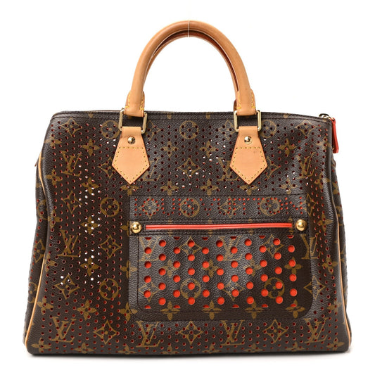 Monogram Perforated Speedy 30 Orange