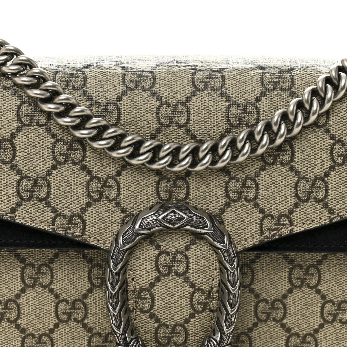 GG Supreme Monogram Small Dionysus Shoulder Bag Black
