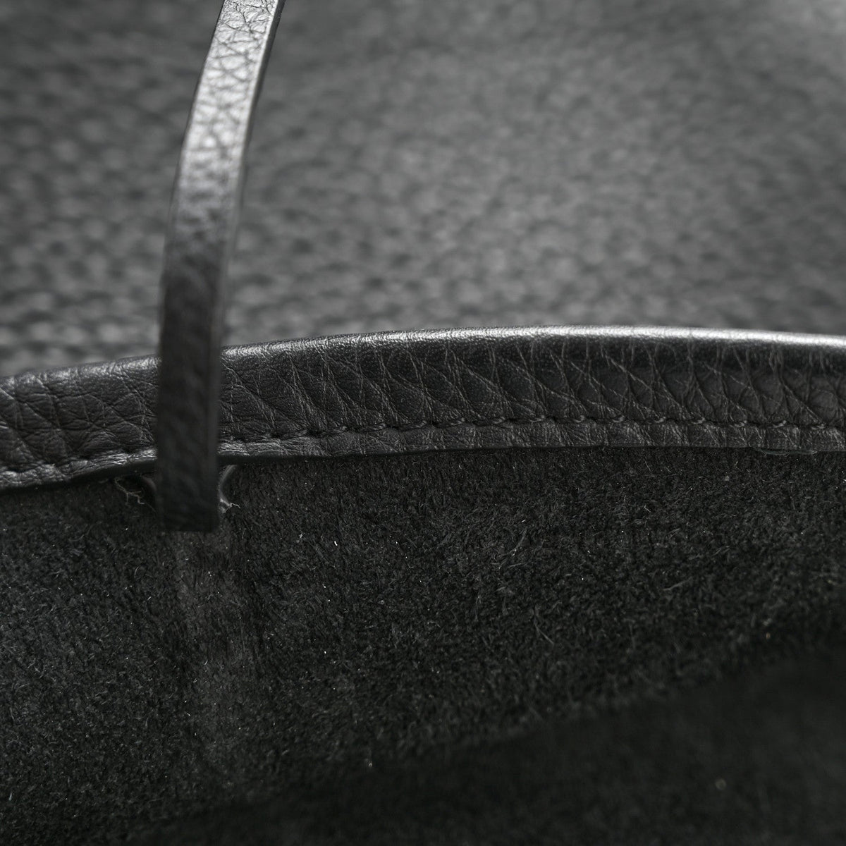 Grained Calfskin Medium N/S Park Tote Black