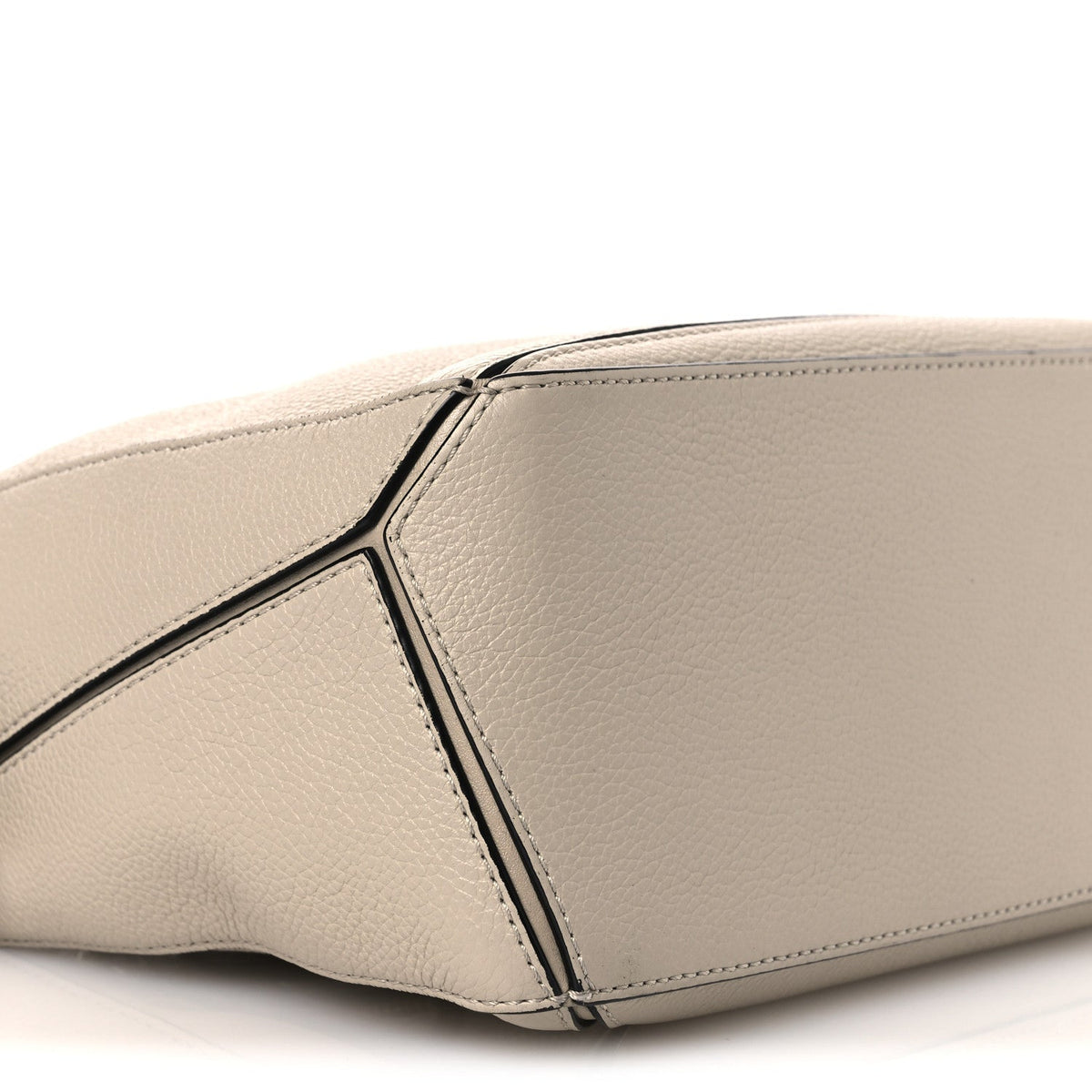 Grained Calfskin Small Puzzle Bag Sand