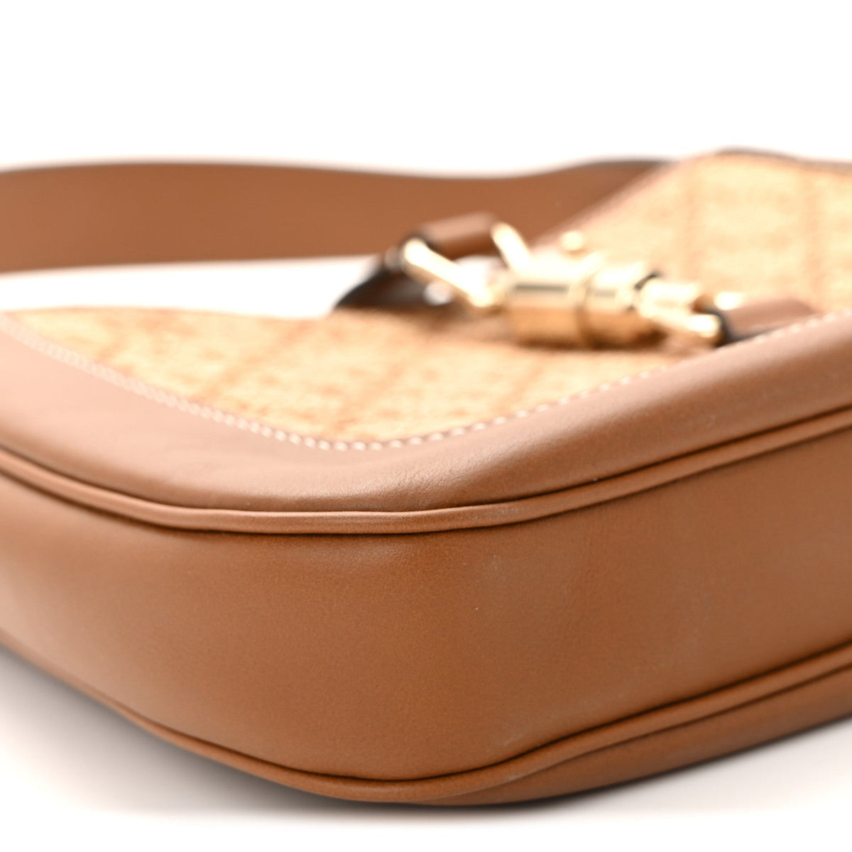 Raffia GG Supreme Monogram Calfskin Small Jackie 1961 Hobo Natural